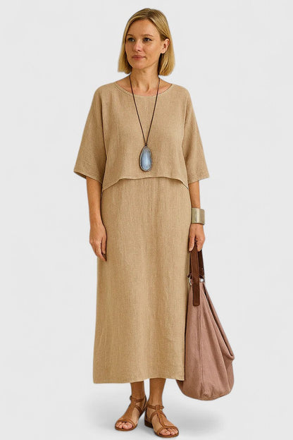 Women's Sleeveless V-Neck Maxi Dress Set — product view