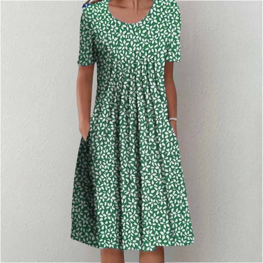 Women's Floral Casual Everyday Midi Dress — side view