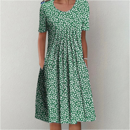 Women's Floral Casual Everyday Midi Dress — side view