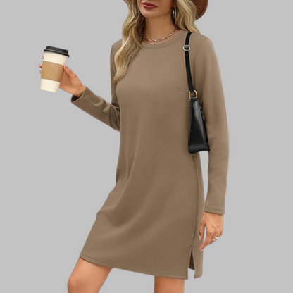 Women's Long Sleeve Everyday Midi Dress — detail view