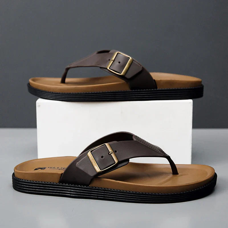 Women's Vegan Leather Sandals — side view