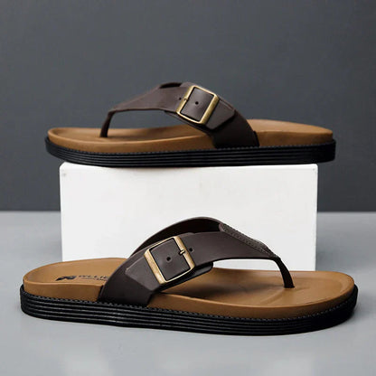 Women's Vegan Leather Sandals — side view
