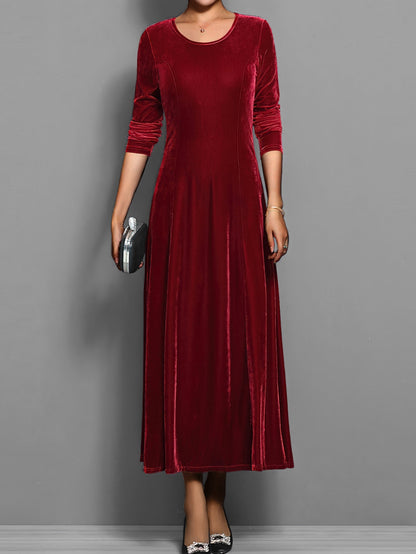 Women's Velvet Evening Midi Dress — detail view