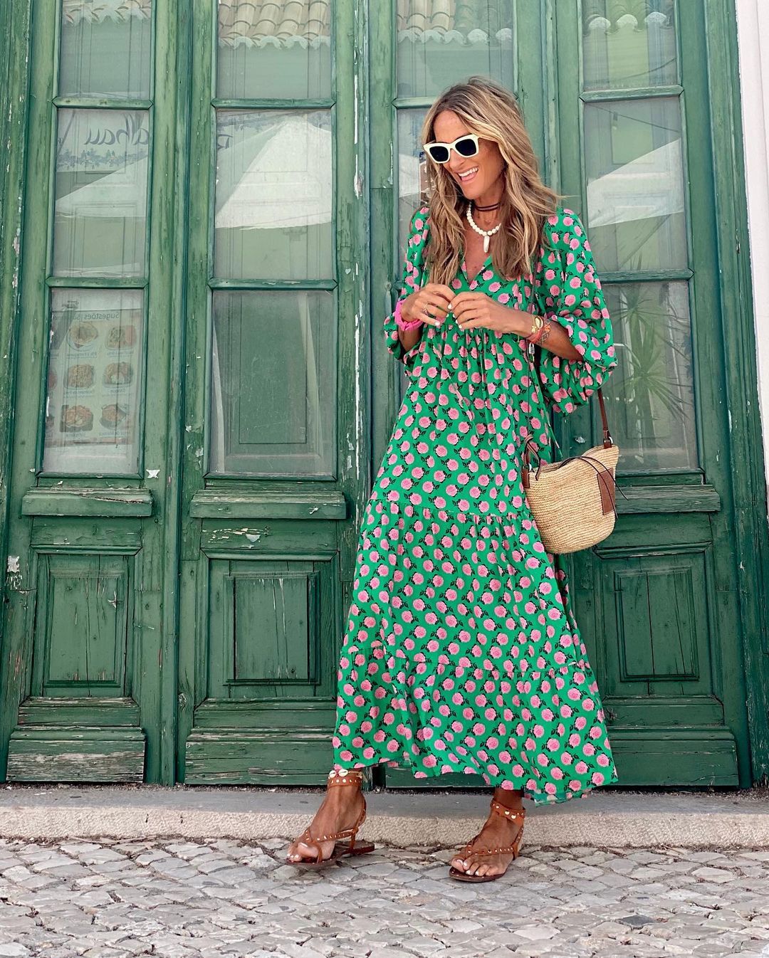 Women's Flowy Spring Midi Dress — side view