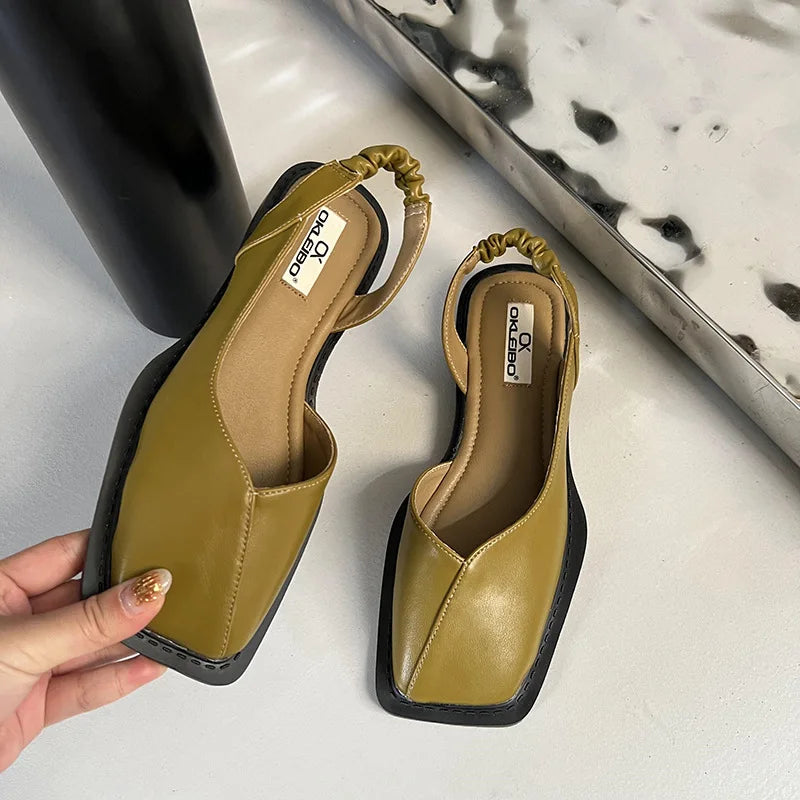 Orthopedic Square-Toe Slip-On Shoes for Women