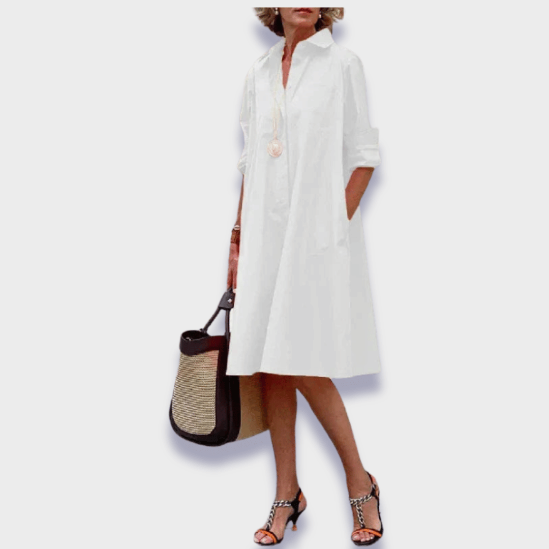 Women's Casual Polo Midi Dress — detail view