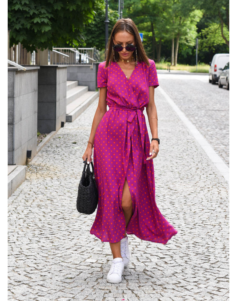 Women's Floral Print Everyday Maxi Dress — front view