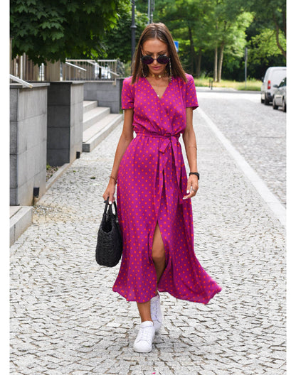 Women's Floral Print Everyday Maxi Dress — front view