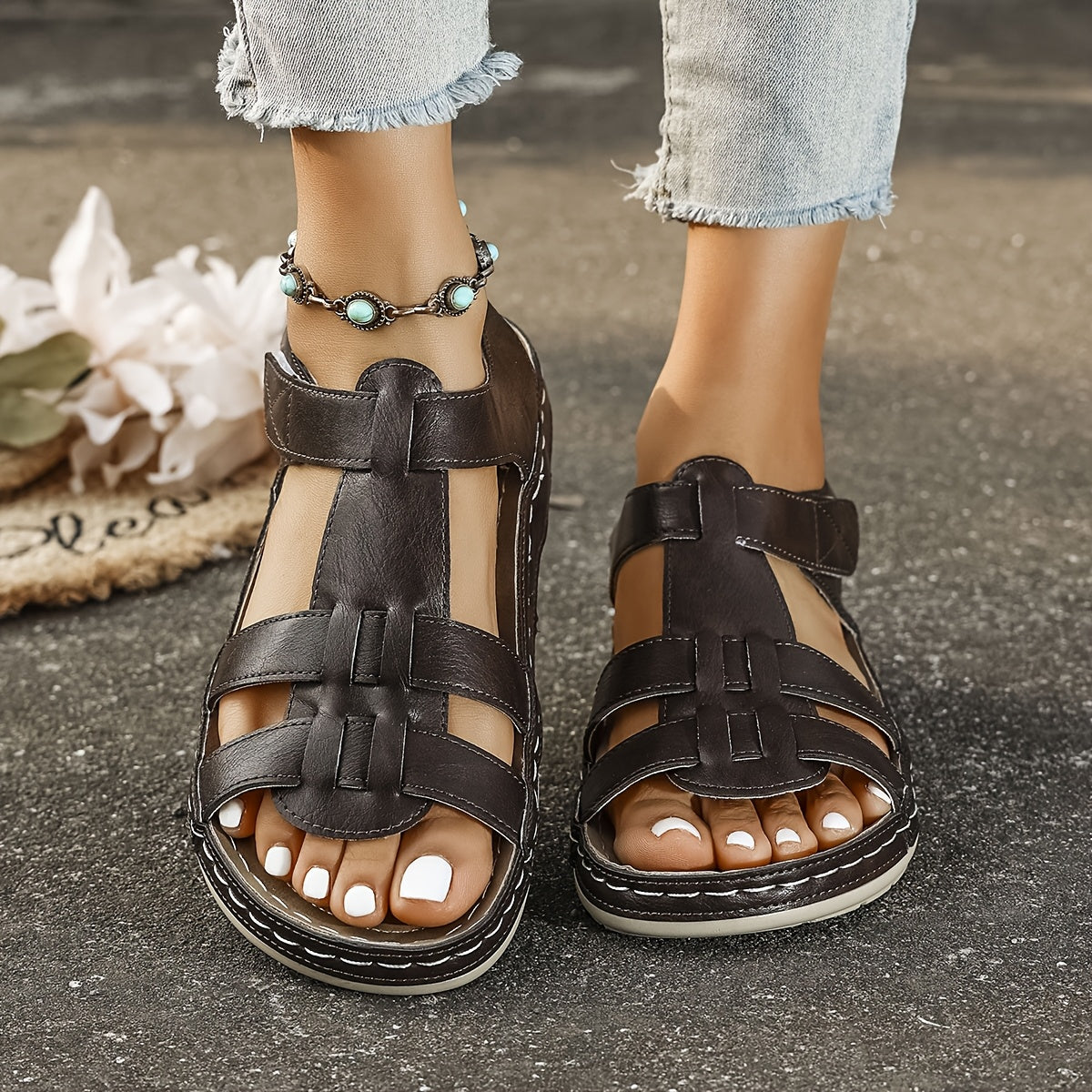 Women's Flat Sandals — side view