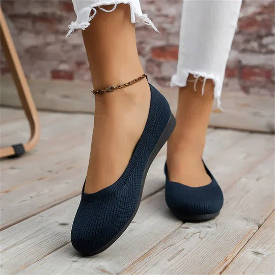 Women's Knit Slip-On Ballet Flats — close-up