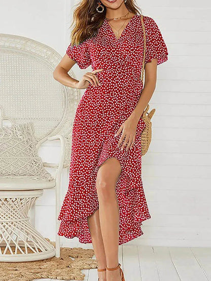 Women's Long Floral Summer Maxi Dress — side view