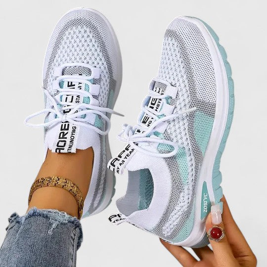 Women's Mesh Lace-Up Sneakers — product view