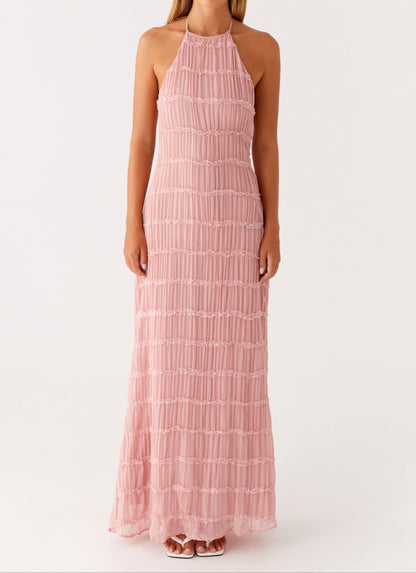 Women's Halter Evening Maxi Dress — product view