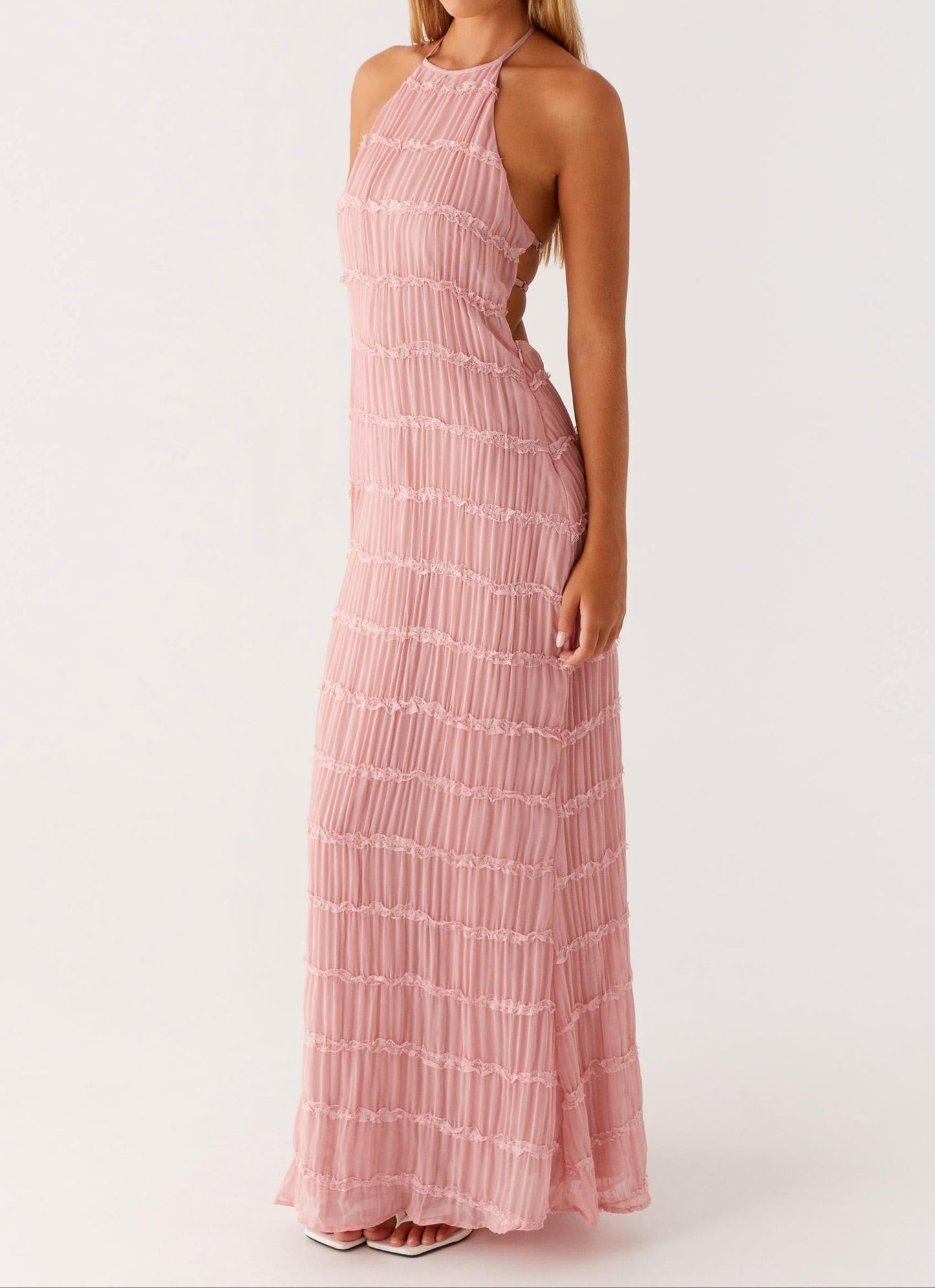 Women's Halter Evening Maxi Dress — product view