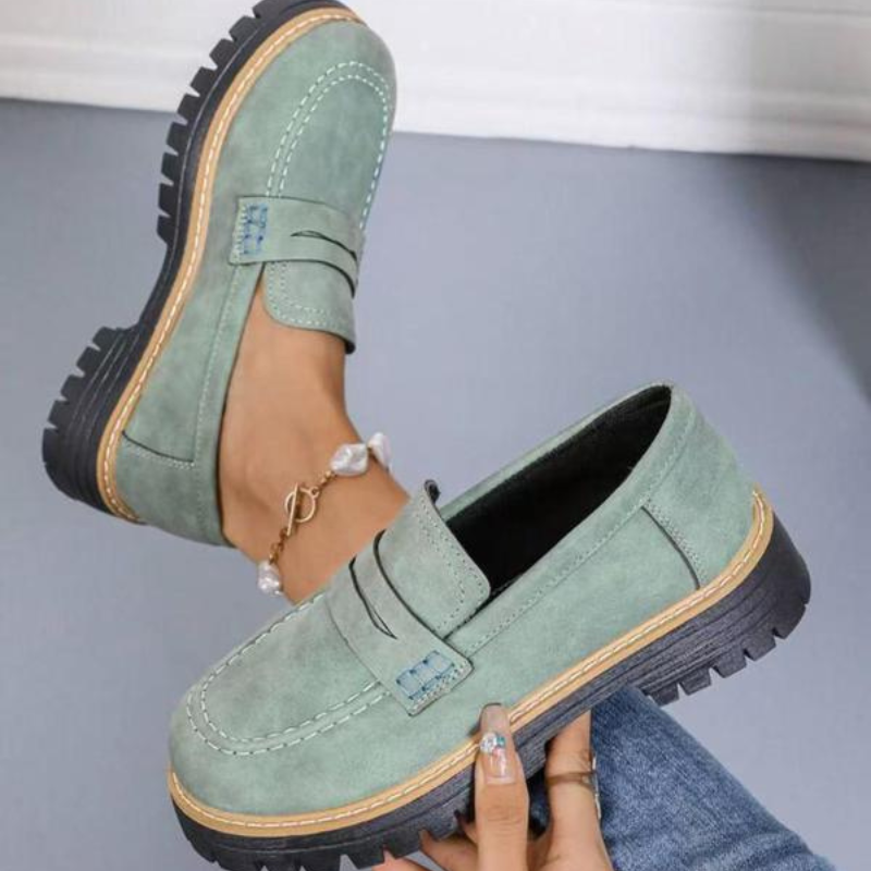 Women's Chunky Platform Loafers — detail view