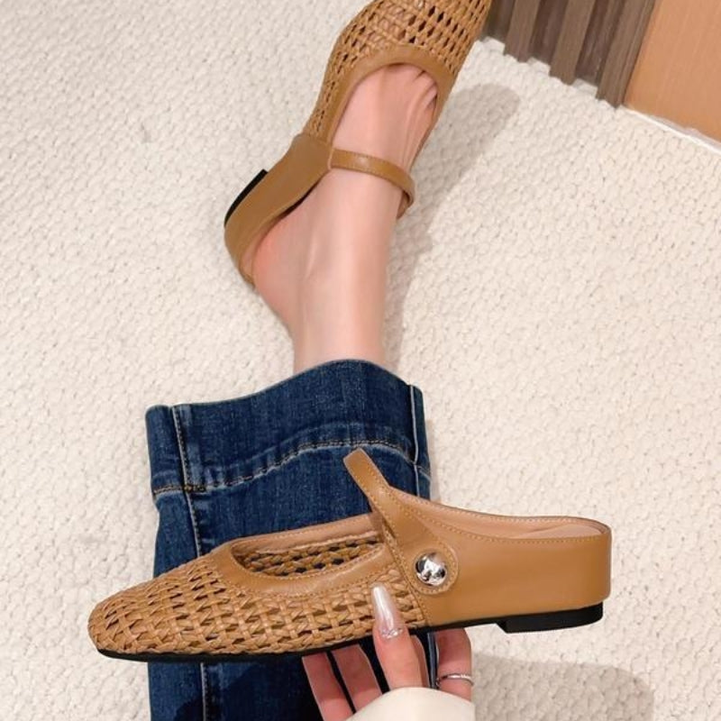 Women's Woven Mary Jane Mules — product view