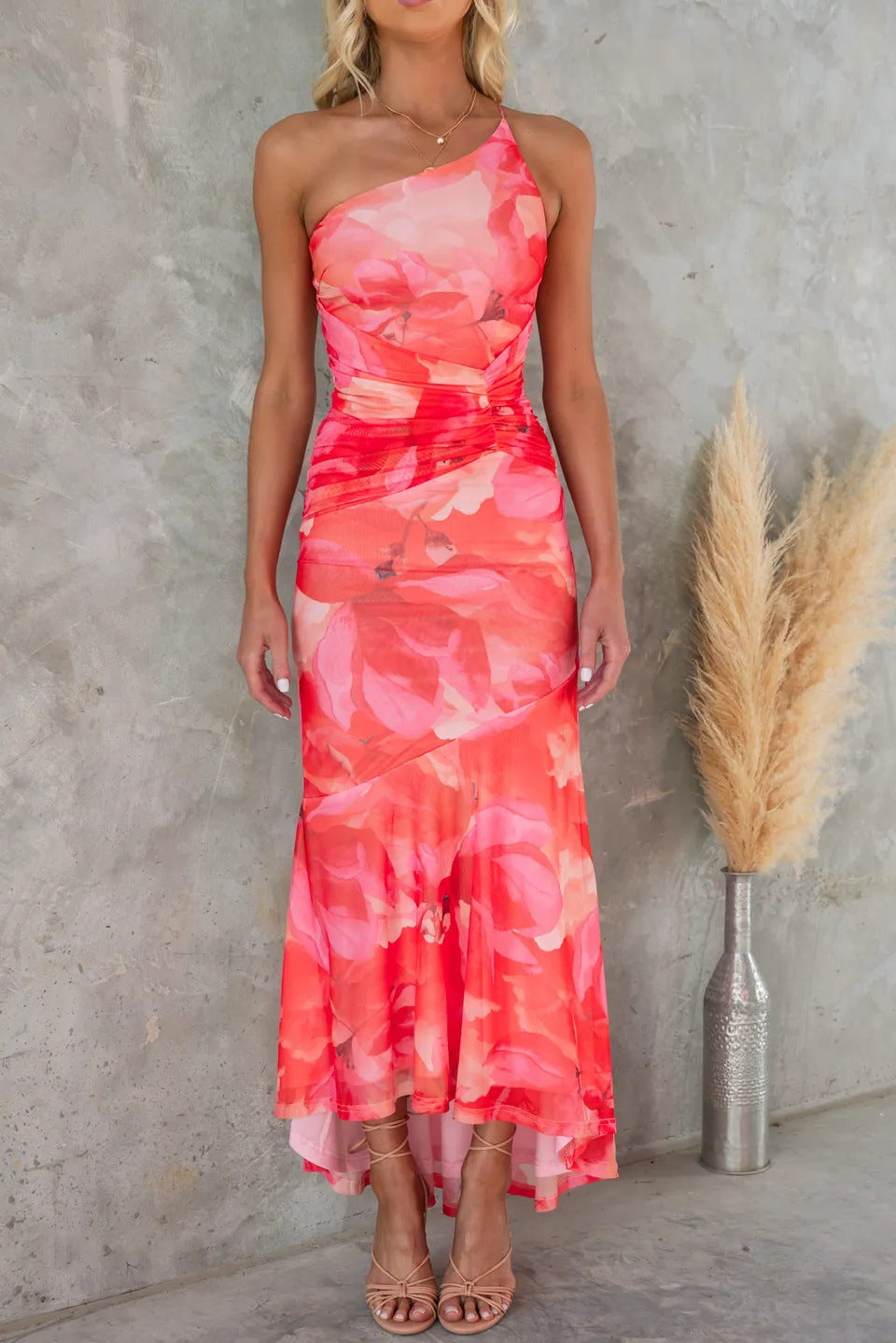 Women's Floral Summer Midi Dress — side view