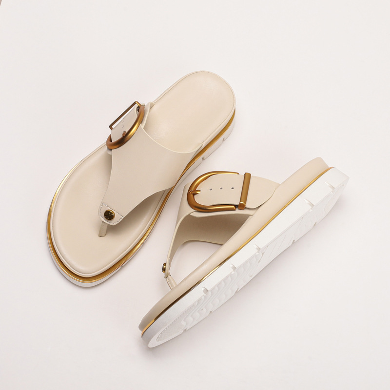 Buckle Strap Thong Sandals for Women — side view