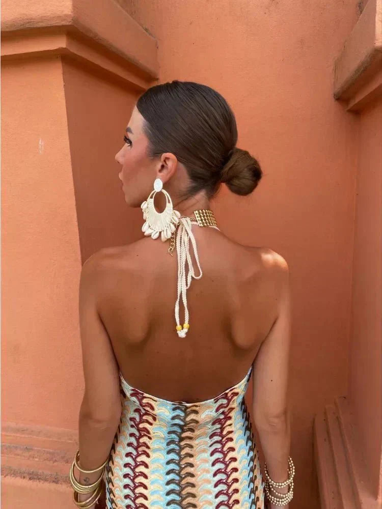Women's Long Wedding Guest Maxi Dress — front view