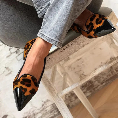 Women's Animal Print Flat Shoes — product view