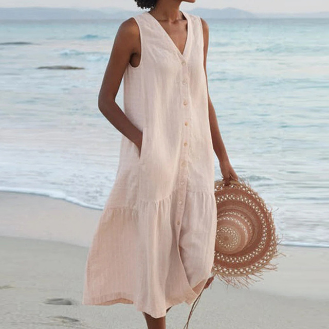 Women's Sleeveless Day-to-Night Midi Dress — product view