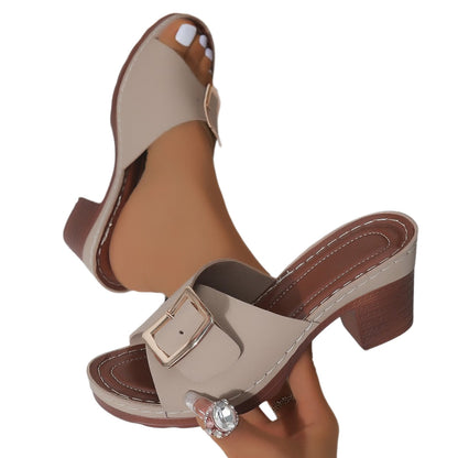 Women's Flat Strap Sandals — front view