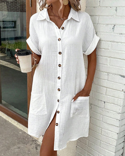 Women's Flowy Summer Midi Dress — front view