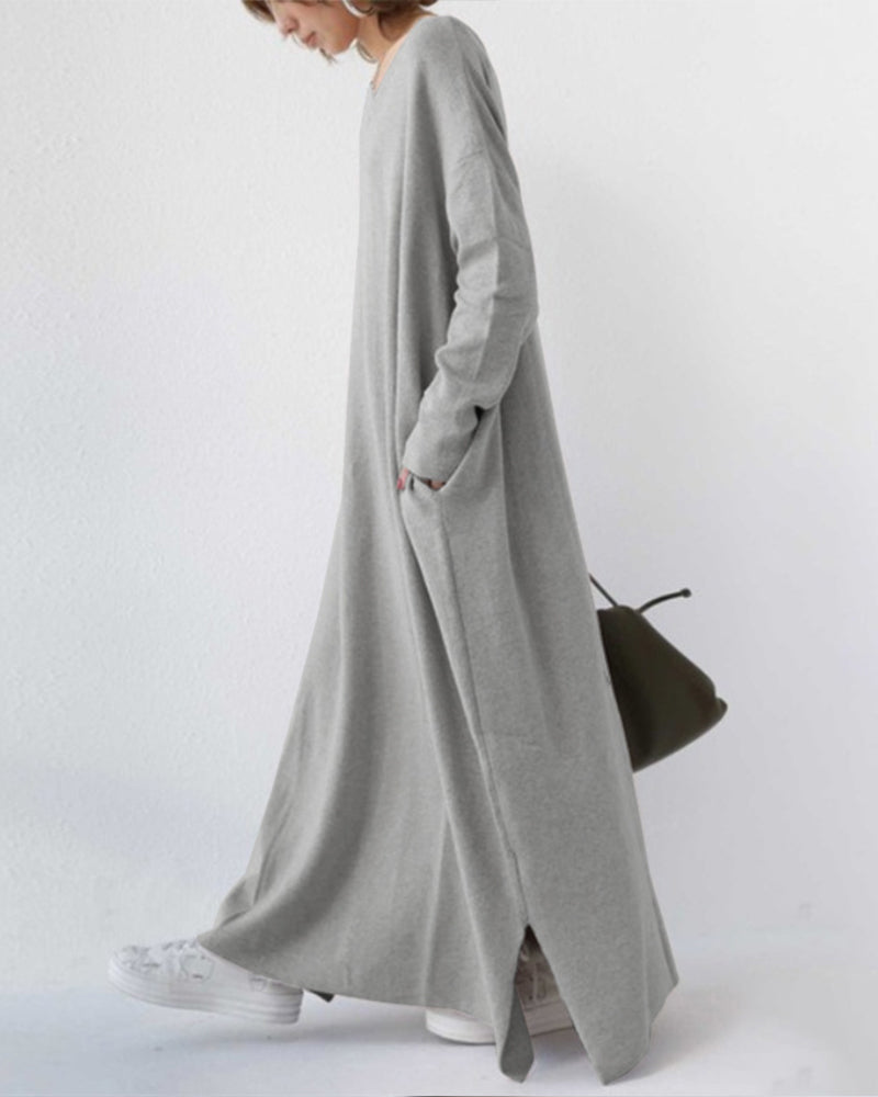 Women's Winter Elegant Occasion Maxi Dress — side view