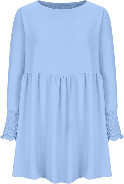 Women's Ruched Summer Day Midi Dress — front view