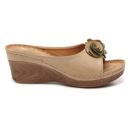 Women's Ergonomic Cushioned Wedge Sandals — front view
