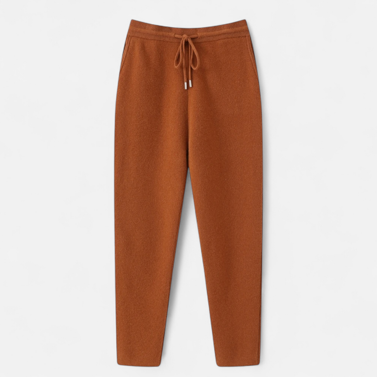 Drawstring Merino Wool Knit Trousers for Men
