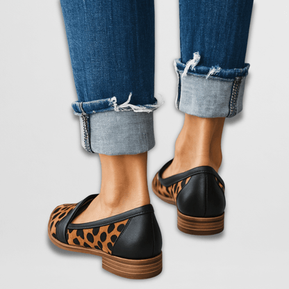 Women's Orthopedic Suede Loafers — close-up