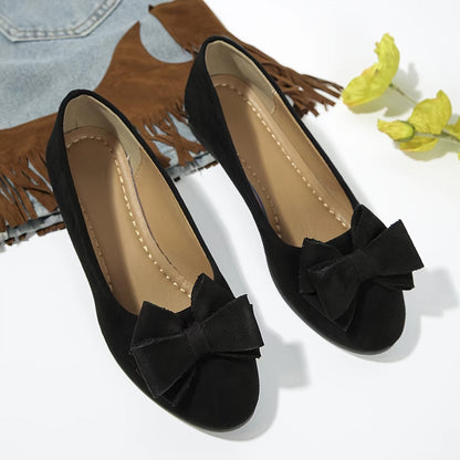 Women's Bow Round-Toe Ballet Flats — detail view