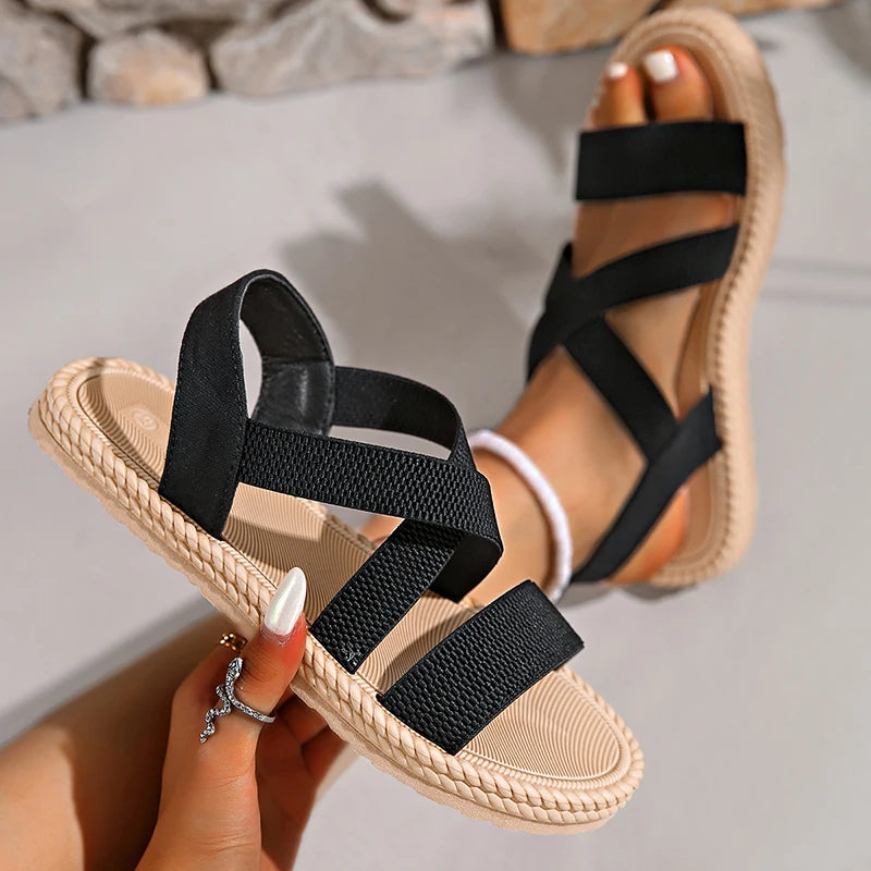 Women's Woven Flat Sandals — detail view