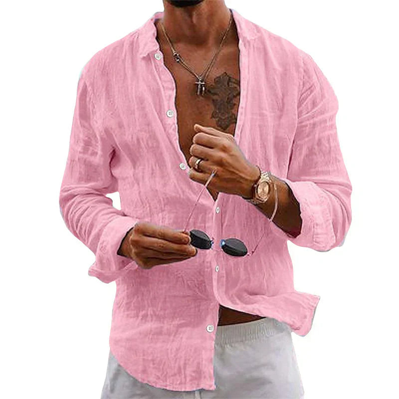 Men's Premium Linen Shirt — detail view