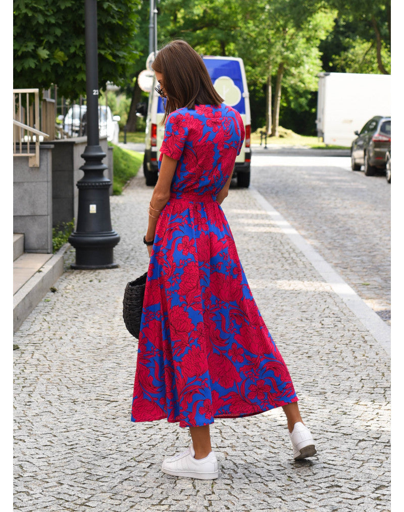 Women's Floral Print Everyday Maxi Dress — close-up