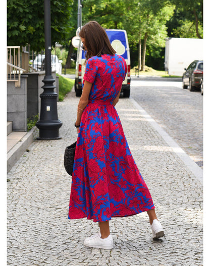 Women's Floral Print Everyday Maxi Dress — close-up