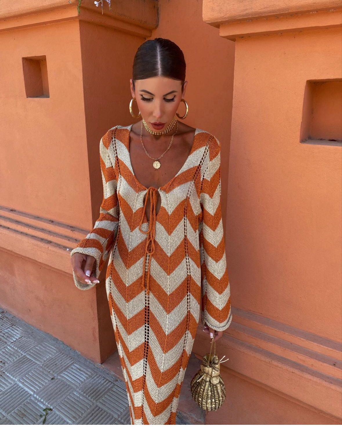 Women's Textured Wedding Guest Maxi Dress — detail view
