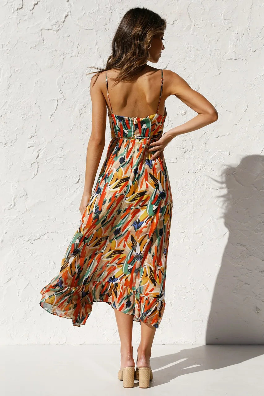 Women's Floral Special Event Midi Dress — product view