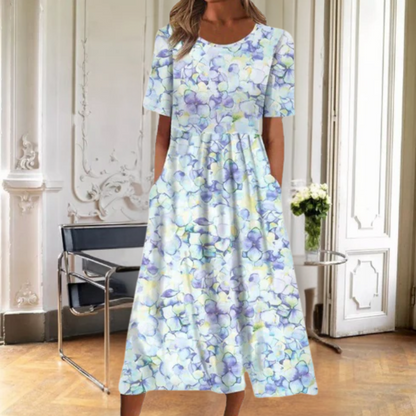 Women's Floral Summer Midi Dress — side view