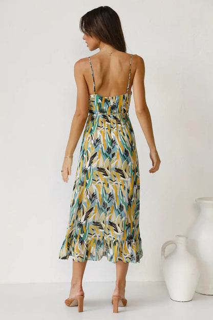 Women's Floral Special Event Midi Dress — front view