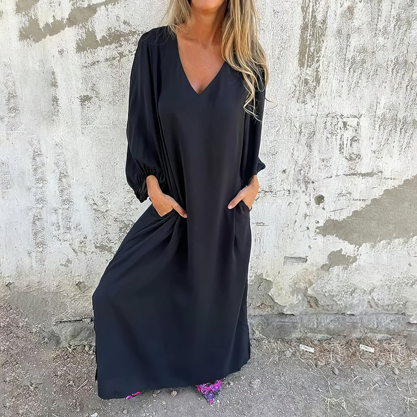 Women's Flowing Special Event Maxi Dress — detail view