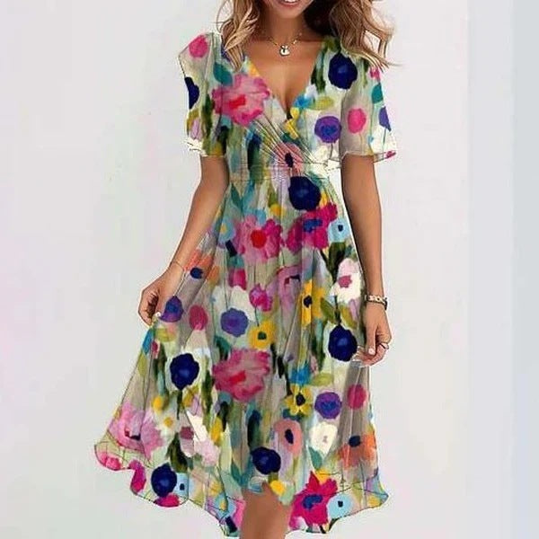 Women's Flowy Summer Midi Dress — detail view