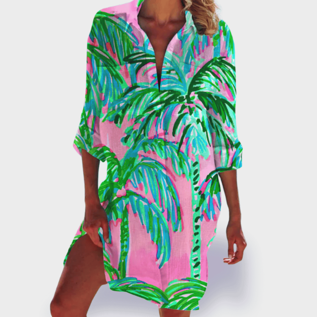 Women's Flowy Casual Summer Maxi Dress — detail view