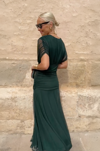 Women's V-Neck Party Maxi Dress — front view
