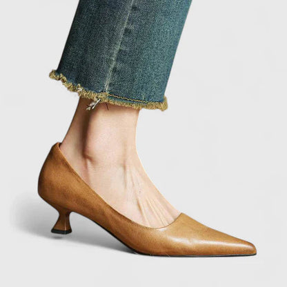 Women's Pointed-Toe Slingback Kitten Heels — detail view