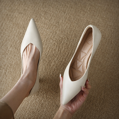 Women's Kitten Heel Pointed Toe Pumps — side view