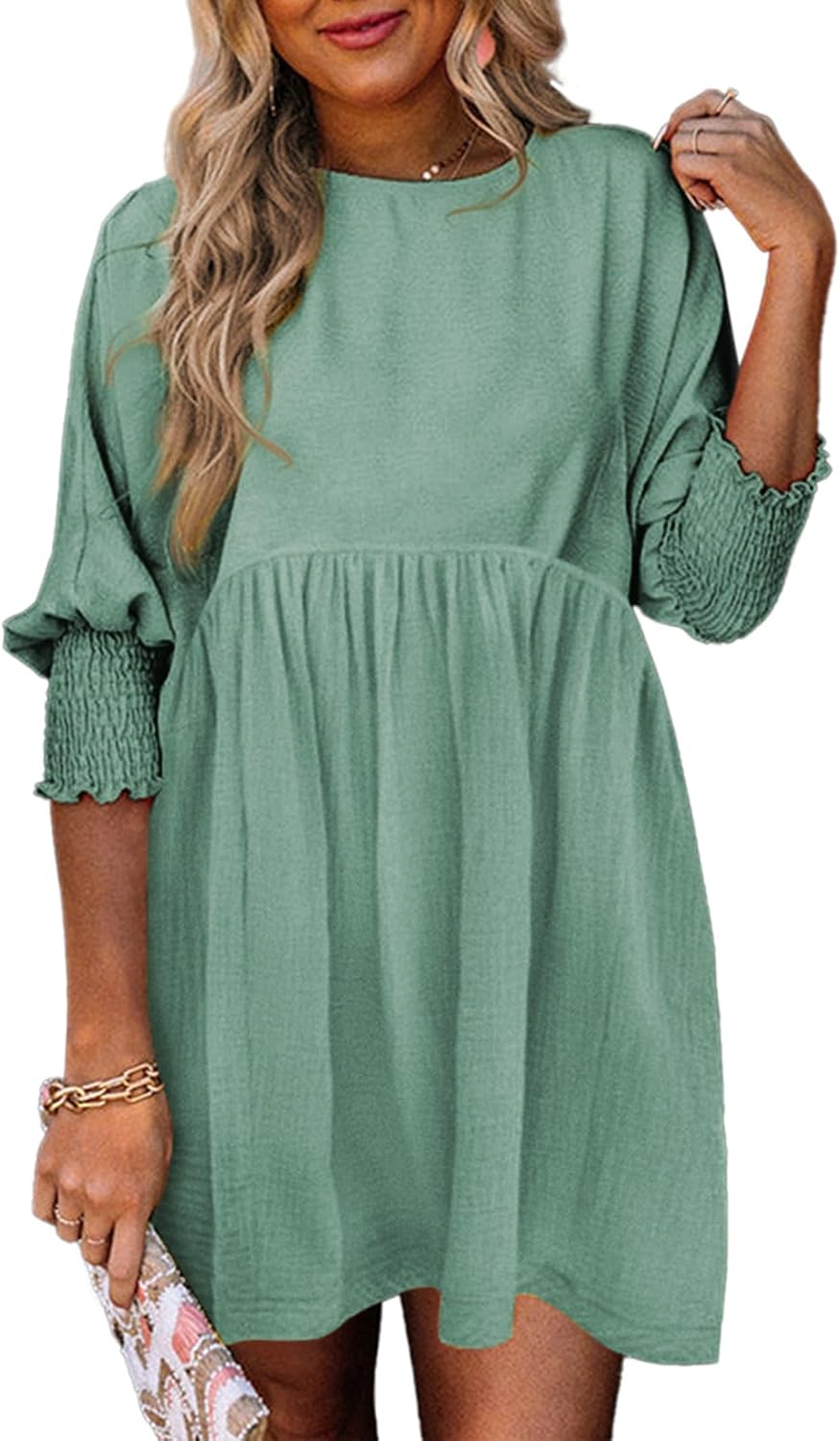 Women's Ruched Summer Day Midi Dress — side view