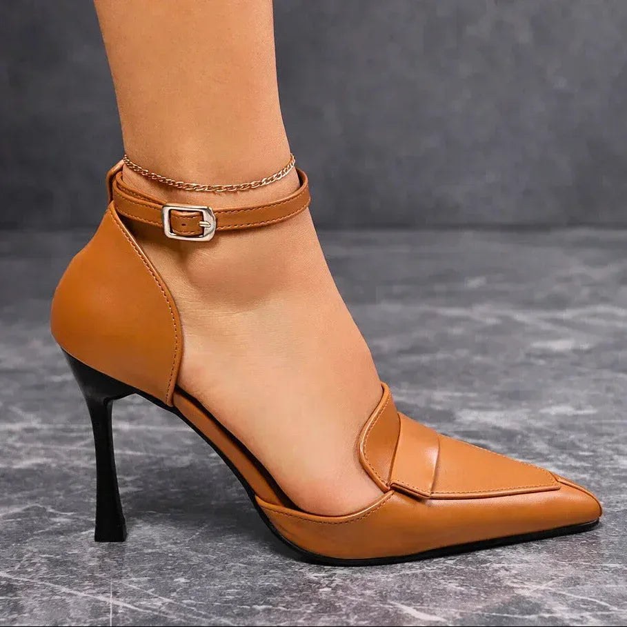 Women's Pointed Toe Ankle Strap Heels — product view