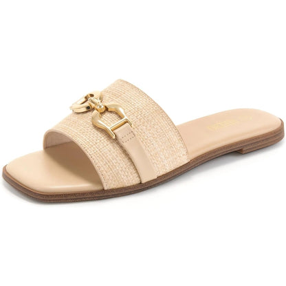 Woven Flat Buckle Sandals for Women